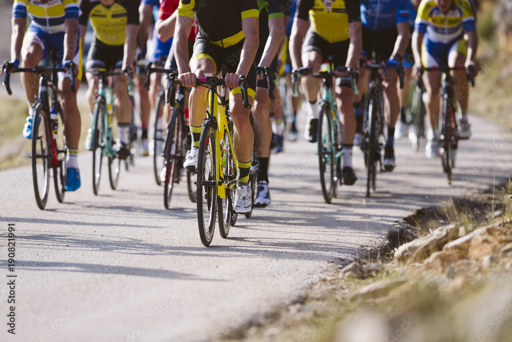 Fototapeta premium Group cyclist professional in a race.