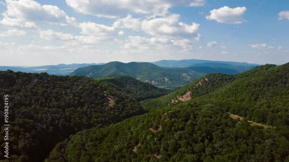 Aerial time lapse view over Danube bend, near Visegrad, Hungary. Aerial time lapse view over Danube bend, near Visegrad, Hungary.