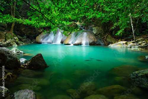 Fototapeta Naklejka Na Ścianę i Meble -  Erawan waterfall in Thailand National Park