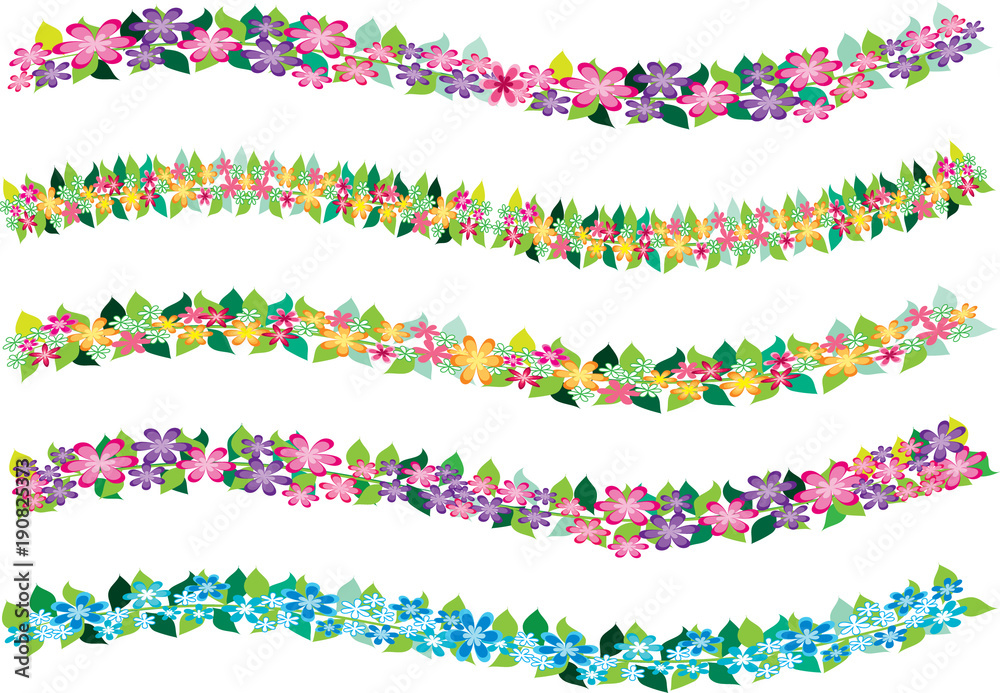flower and leaf border background flower and leaf border background