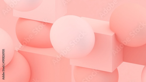 Wallpaper Mural 3d lines background. Abstract wallpaper. Geometric shapes. Trendy modern illustration. 3d rendering. Poster backdrop. Colorful poster backdrop. Minimal style. Torontodigital.ca