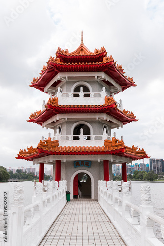 Entrance view to the pagoda at Chinese Garden, Singapore. photo