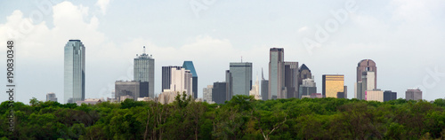 Dramatic Sky Over Downtown Houston Texas City Skyline