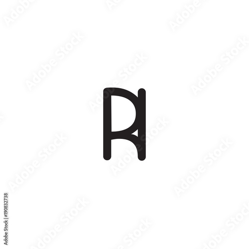 initial letter rounded logo modern