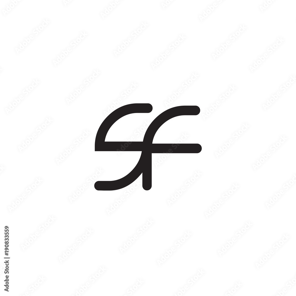 initial letter rounded logo modern