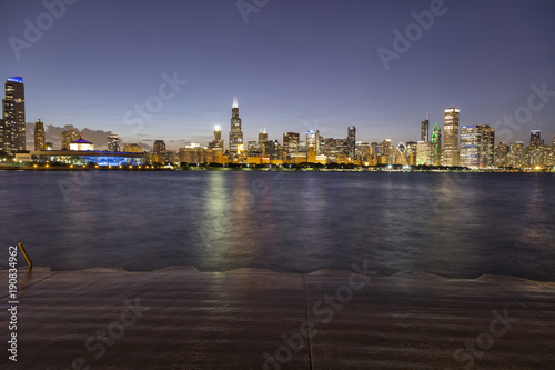 Chicago Skyline Night