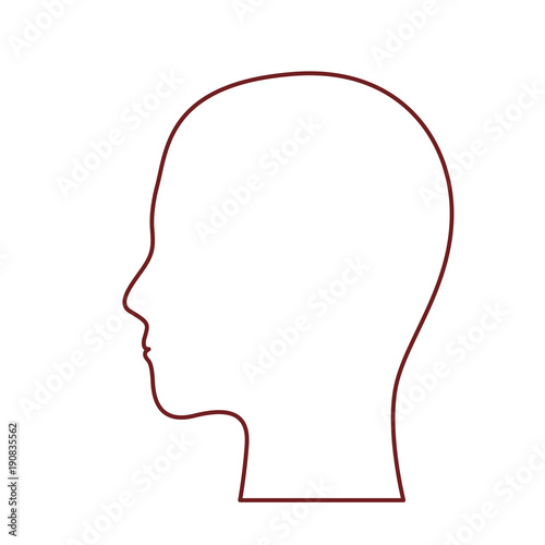 human head people model face profile avatar vector illustration