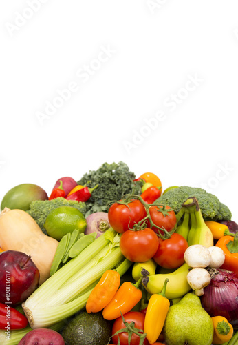 Fototapeta Naklejka Na Ścianę i Meble -  Beautify Array of Fresh Fruits and Vegetables