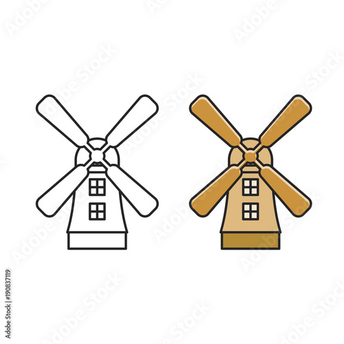 isolated windmill vector icon