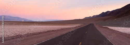 Long Road Sunrise Dawn Badwater Basin Death Valley