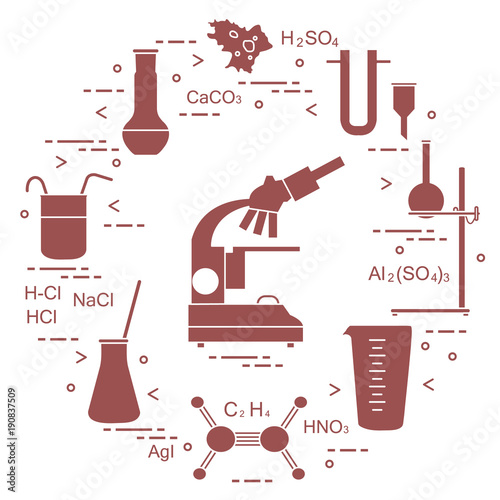 Chemistry scientific, education elements.