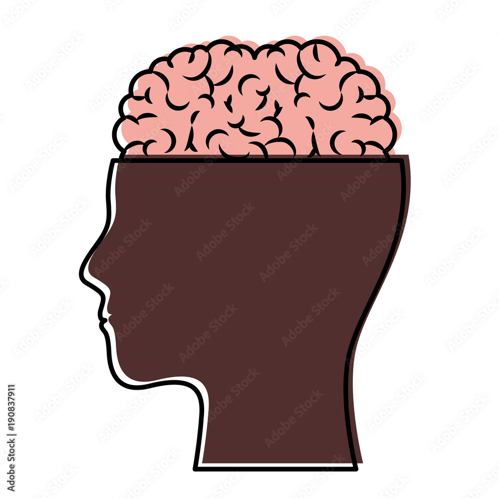 human head face brain science mind intelligence vector illustration human head face brain science mind intelligence vector illustration