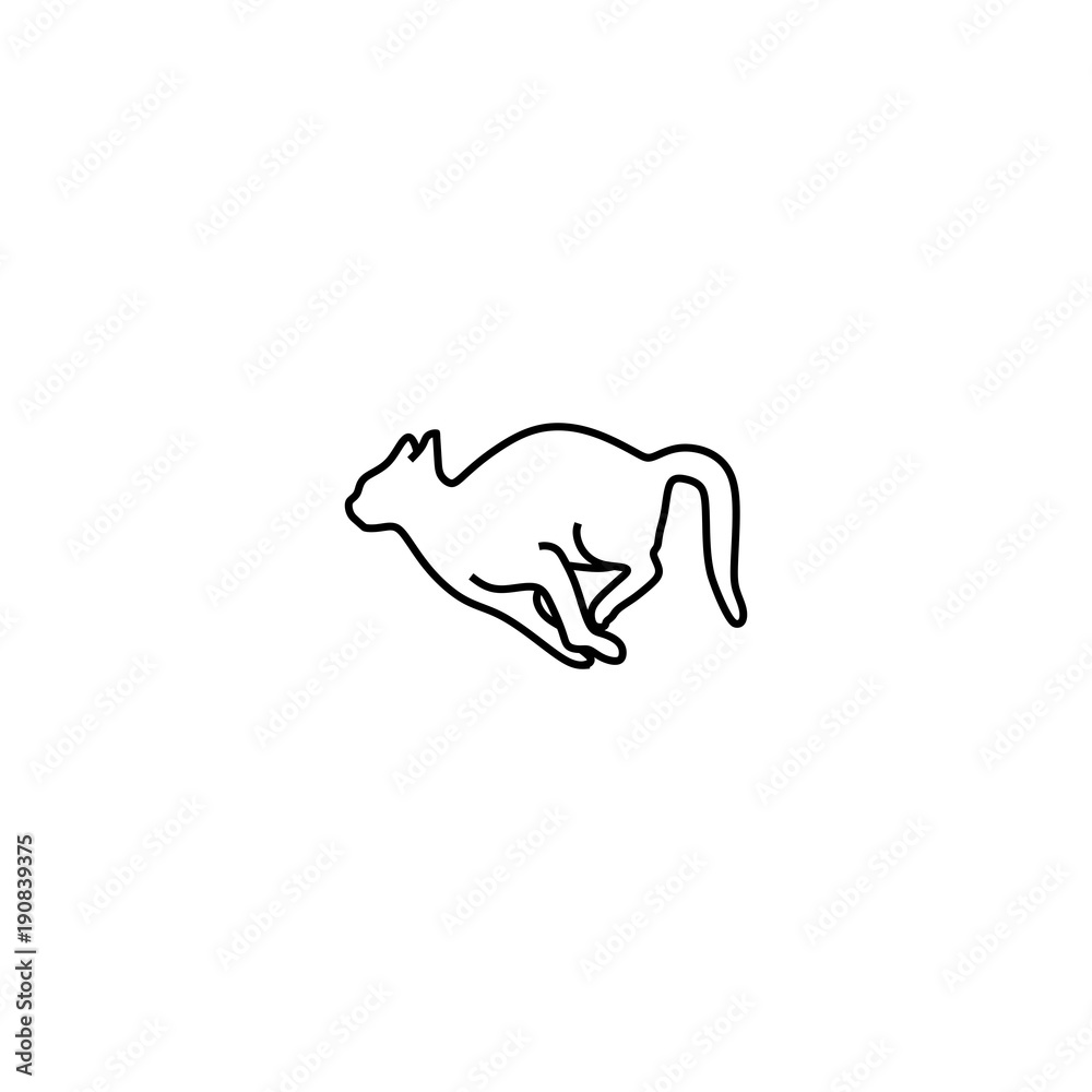 running cat vector illustration running cat vector illustration