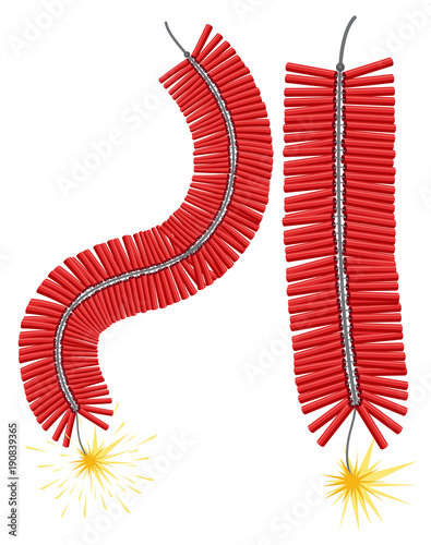 Chinese firecrakers on fire