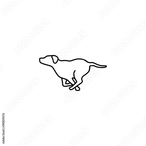 Running dog vector illustration