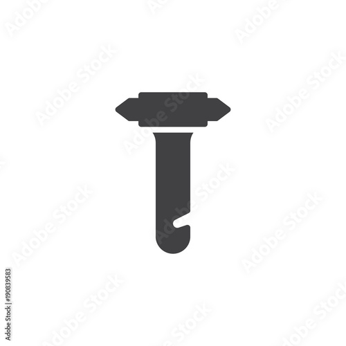 Safety glass hammer icon vector, filled flat sign, solid pictogram isolated on white. Symbol, logo illustration.