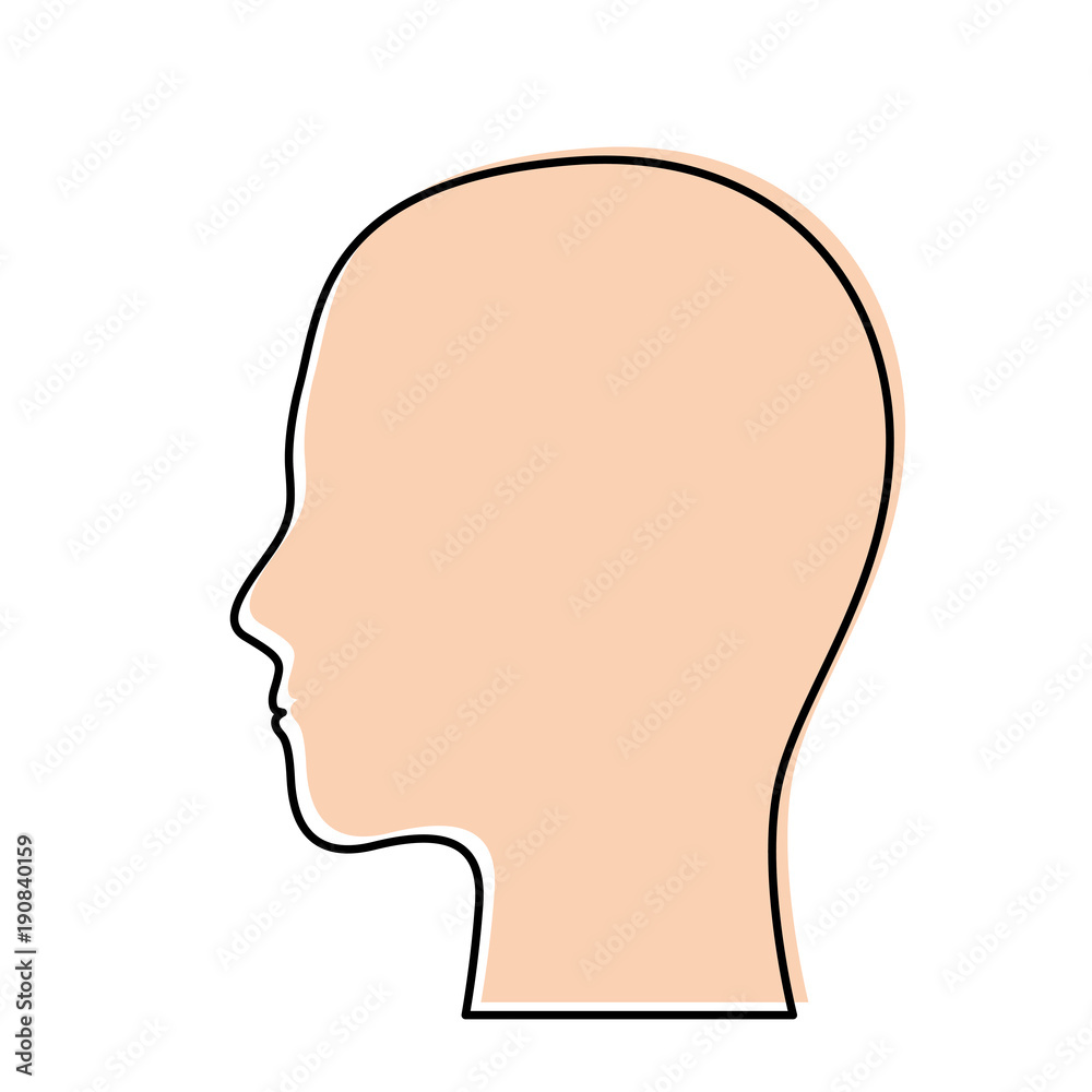 human head people model face profile avatar vector illustration