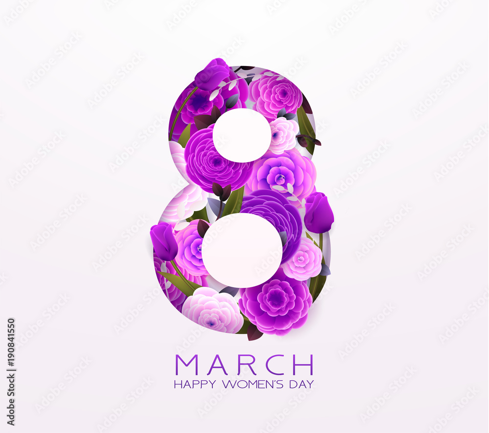 8 March Happy International Women`s Day background. Floral Greeting card, Paper cut flowers and leaves, holiday pattern, trendy Frame. Paper art Design, drawn vector Template, Banner, decor. 8 March Happy International Women`s Day background. Floral Greeting card, Paper cut flowers and leaves, holiday pattern, trendy Frame. Paper art Design, drawn vector Template, Banner, decor.