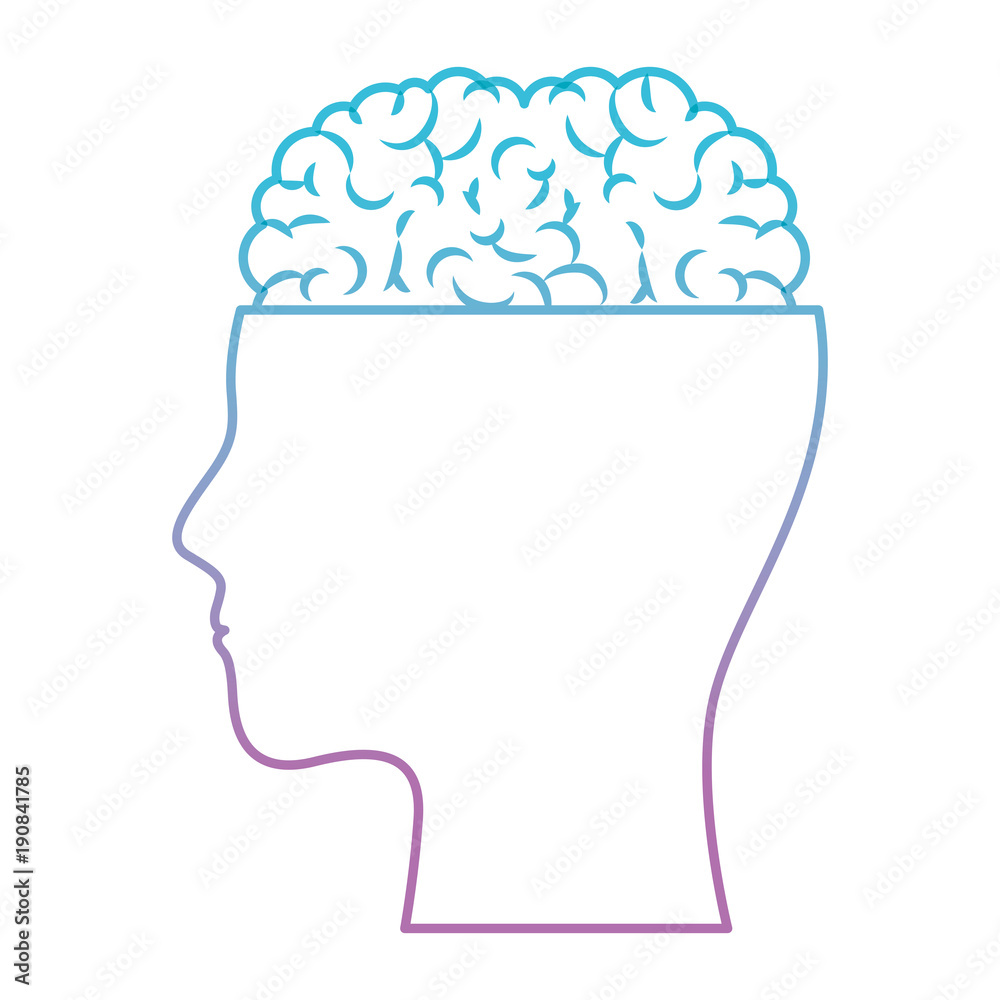 human head face brain science mind intelligence vector illustration human head face brain science mind intelligence vector illustration