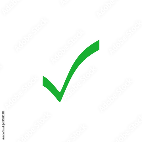 Green check mark symbol on white background.