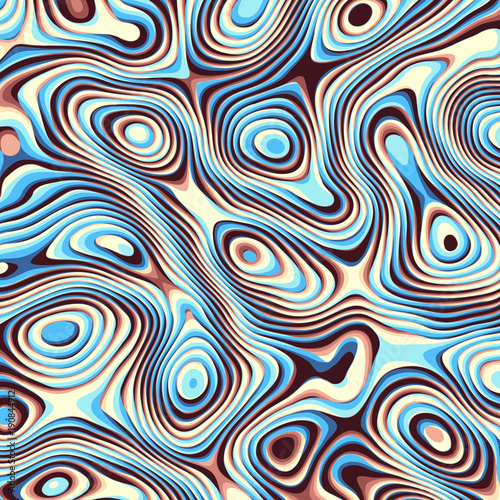 Abstract vector background. Curved psychedelic irregular lines. Pattern based on fractal image.