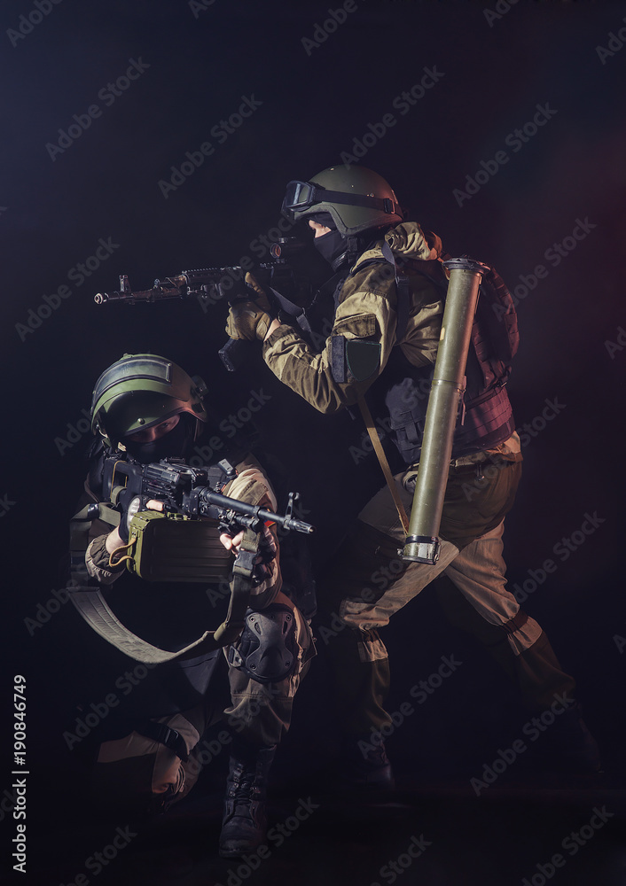 Naklejka premium soldiers of the elite special purpose units