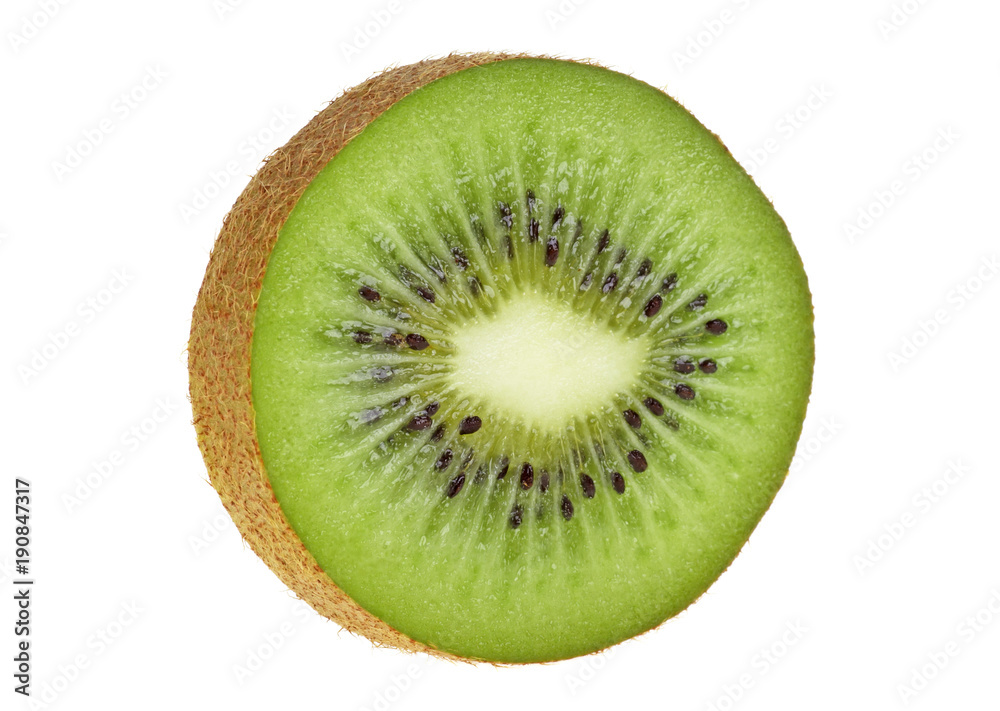 Half of kiwi isolated on white background Half of kiwi isolated on white background
