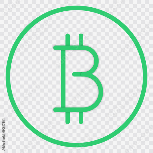 Bitcoin logotype cryptocurrency transparent background. EPS 10