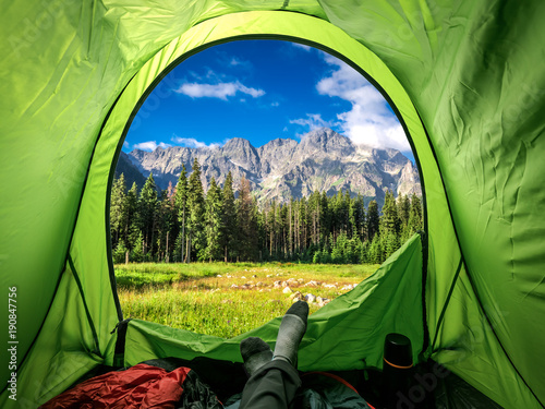 Beautiful view from tent to...