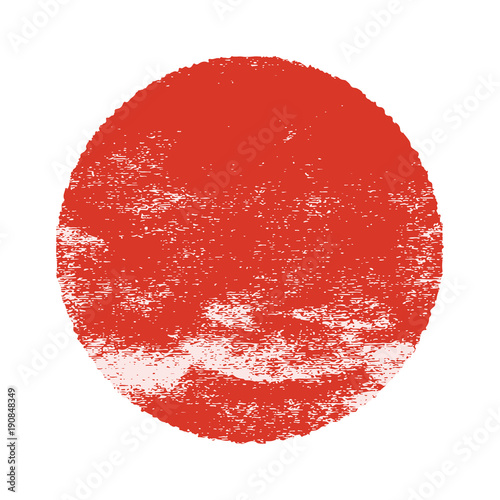Red Sun behind the clouds. bloody moon. vintage effect. white background for design. blood grunge texture. abstract eps10 illustration.