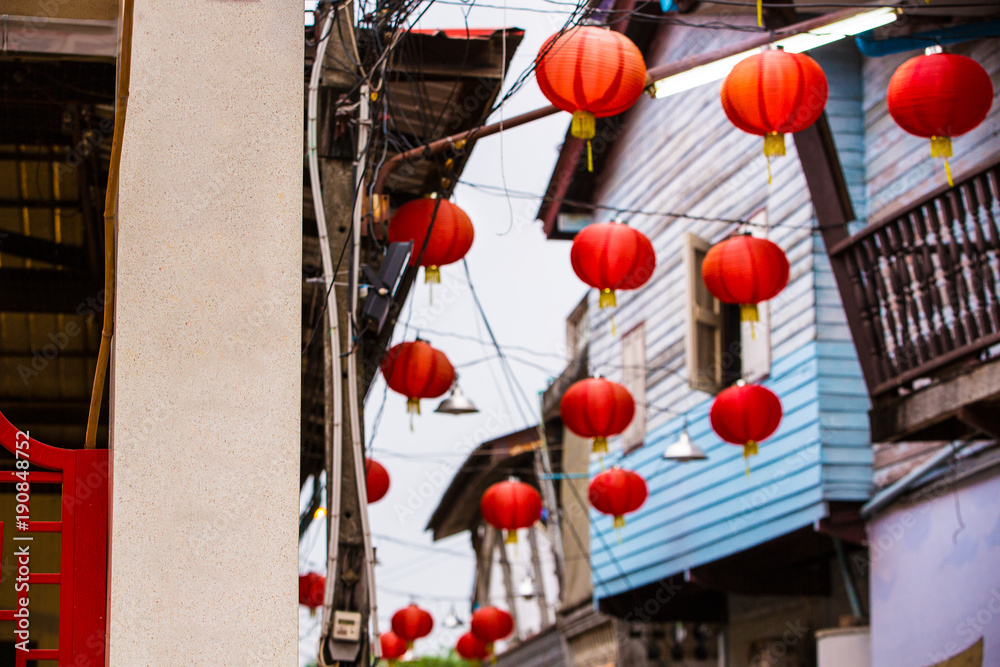 Chinese lantern hanging decorate for Lunar new year celebration