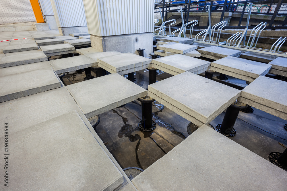 stone raised floor Foto Stok Adobe Stock