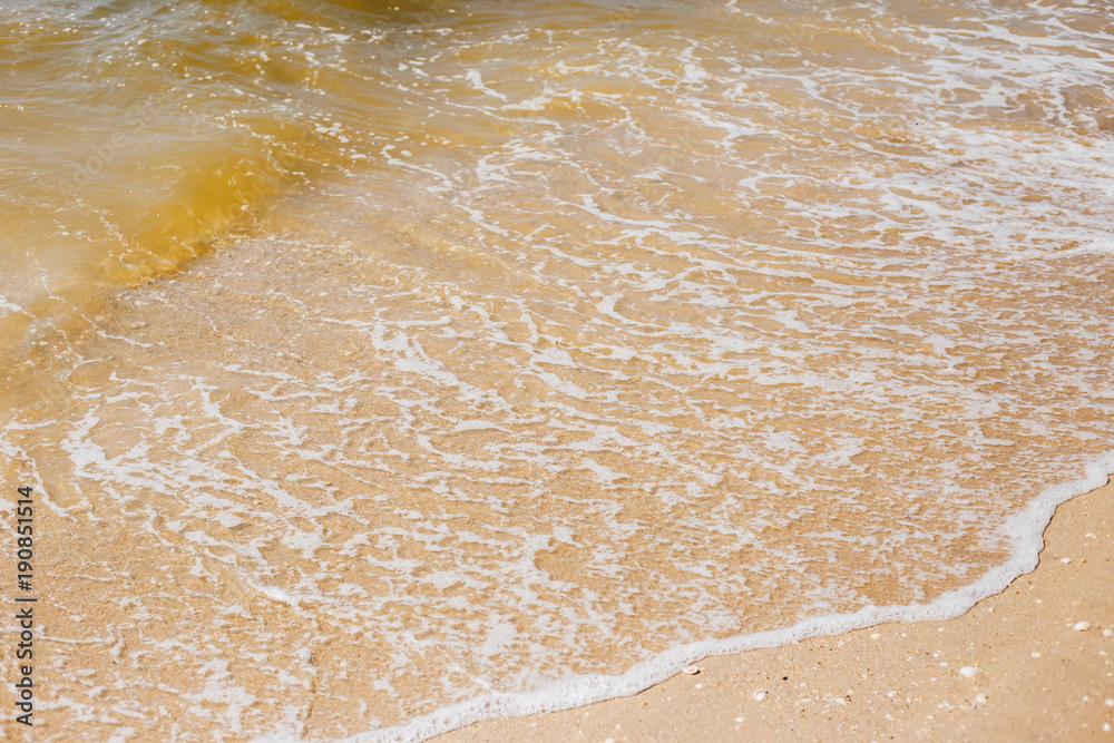 soft wave of the sea on the sandy beach