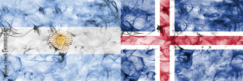 Argentina vs Iceland smoke flag photo
