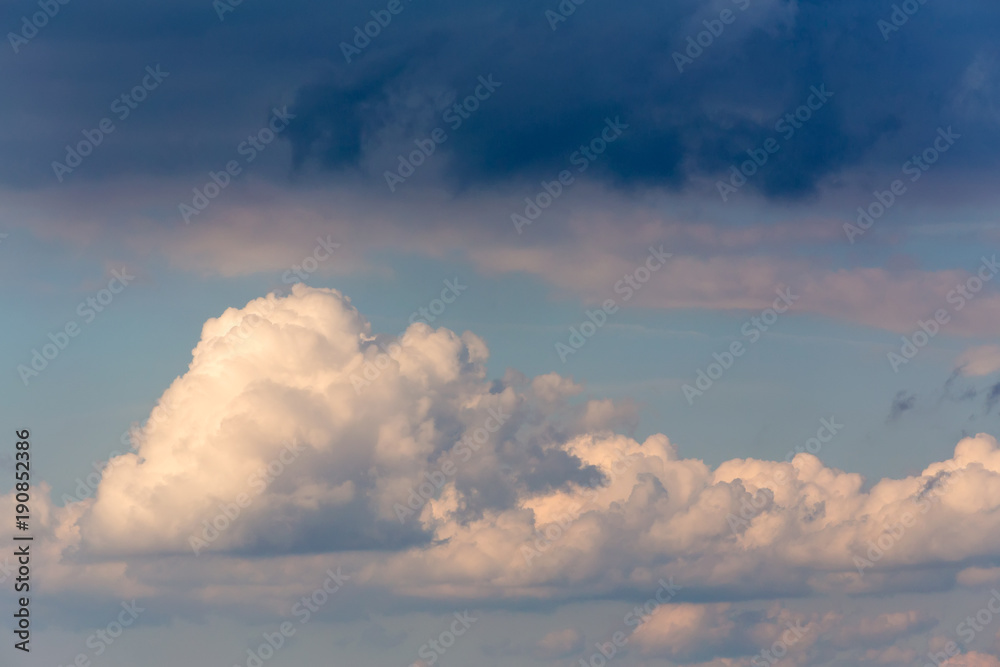 White clouds on blue sky background White clouds on blue sky background