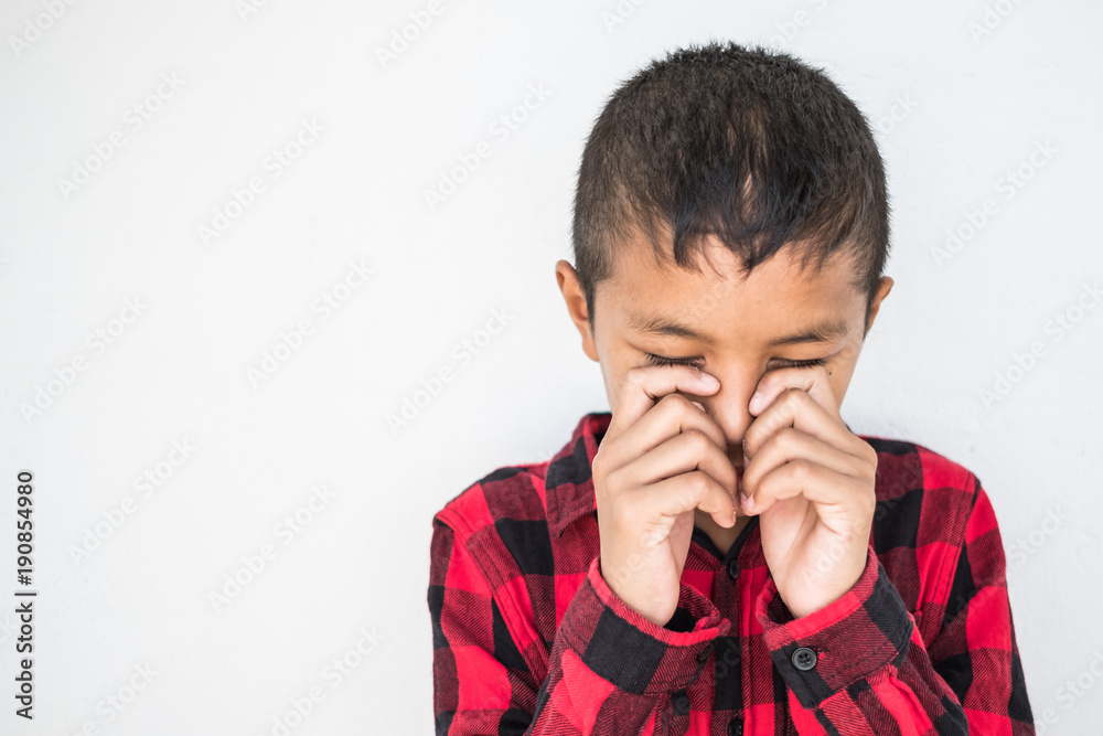 Young asian boy stay alone and sadness Young asian boy stay alone and sadness