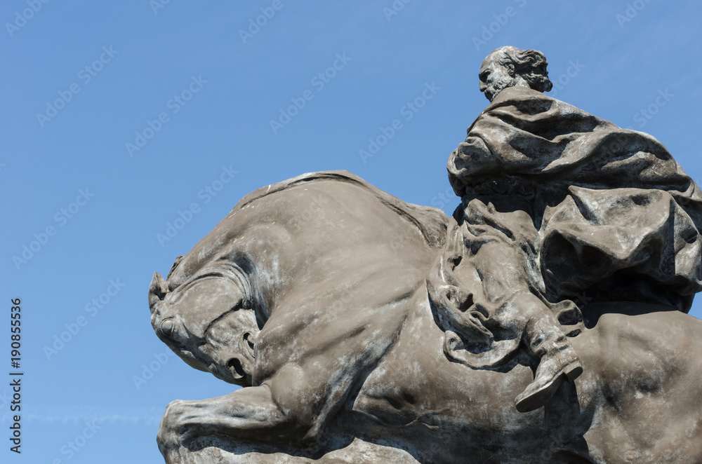 Monument to Garibaldi on the waterfront of Savona