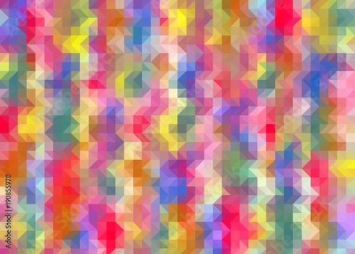 rainbow geometric color block polygon style background © QuietWord