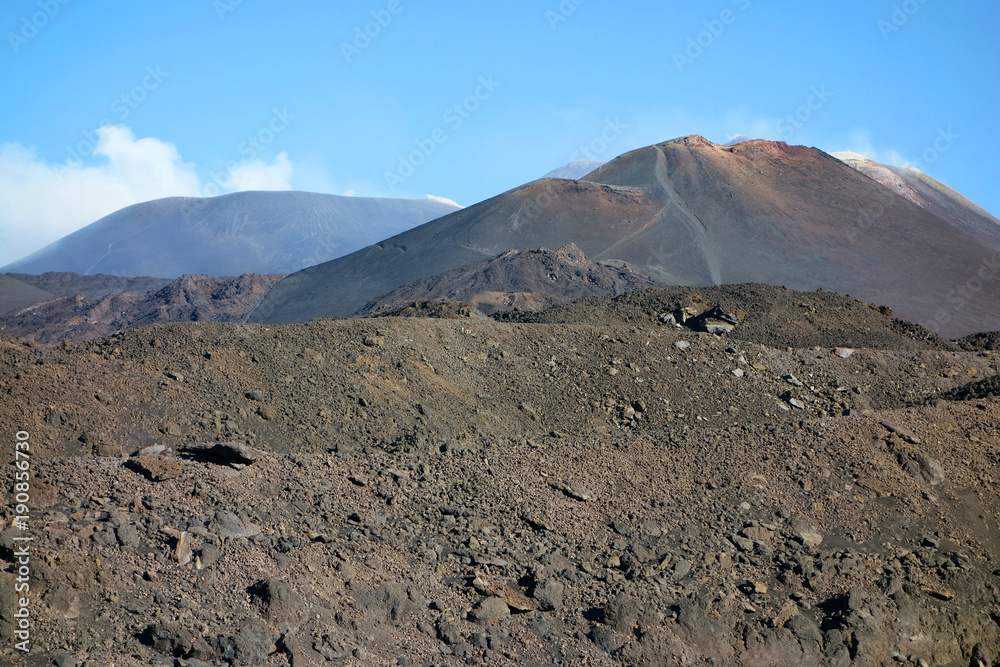 Summit of Volcano Mount Etna, Sicily, Italy