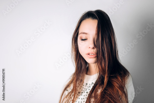 Close up of portrait of a sad girl © liliyabatyrova