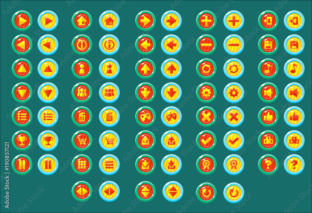 Stripes Game Button Pack Stripes Game Button Pack