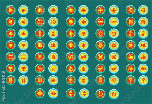 Stripes Game Button Pack
