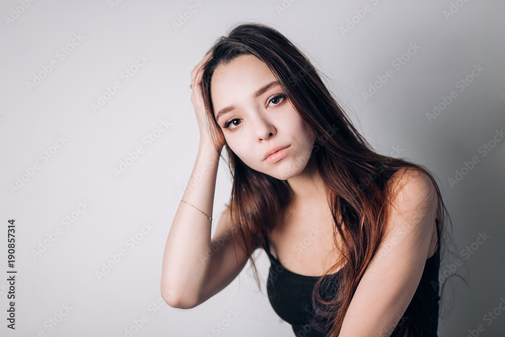 Health and pain. Stressed exhausted young woman having strong tension headache. Health and pain. Stressed exhausted young woman having strong tension headache.