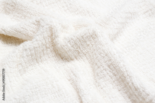 Wrinkles of the white towel