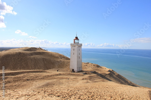 Ligthouse in sunny day, Rubjerg Knude, Denmark.
