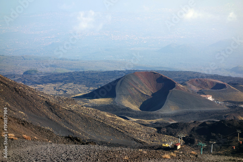 Refugio Sapienza on the Volcano Mount Etna  Sicily  Italy