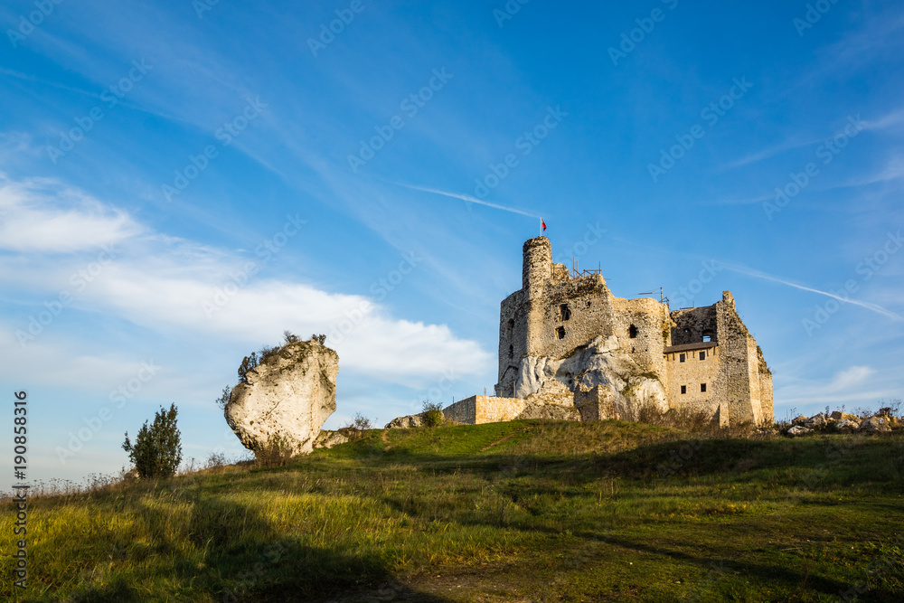 Castle in Mirow on the Jura Krakowsko-Czestochowska, Poland