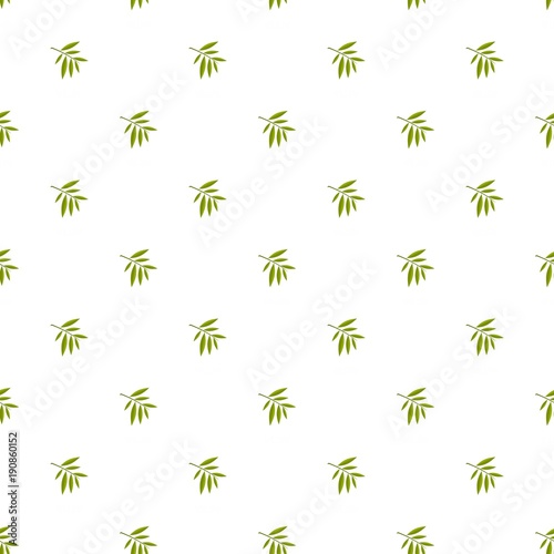 Willow leaf pattern seamless in flat style for any design © anatolir