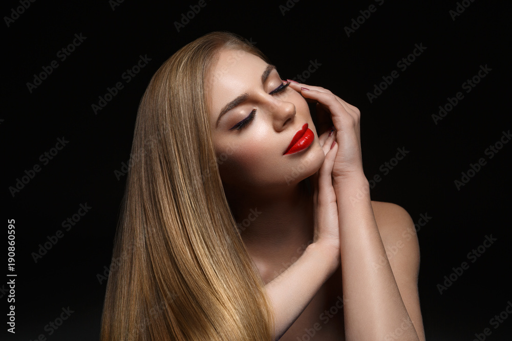 beautiful girl with healthy shiny hair beautiful girl with healthy shiny hair