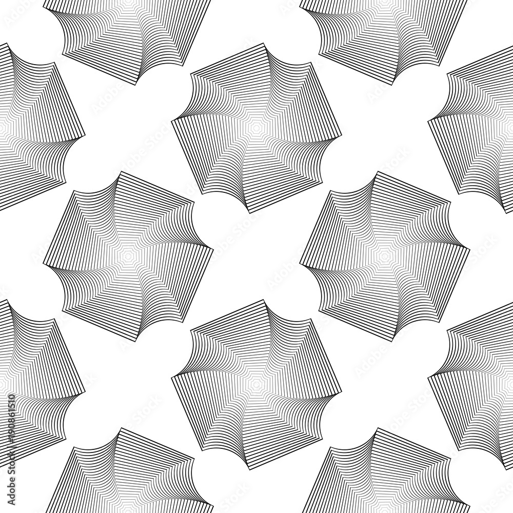 Design seamless monochrome decorative pattern
